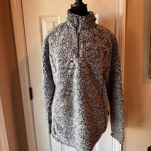 Women’s Gray Cozy Sherpa Fleece Sweater